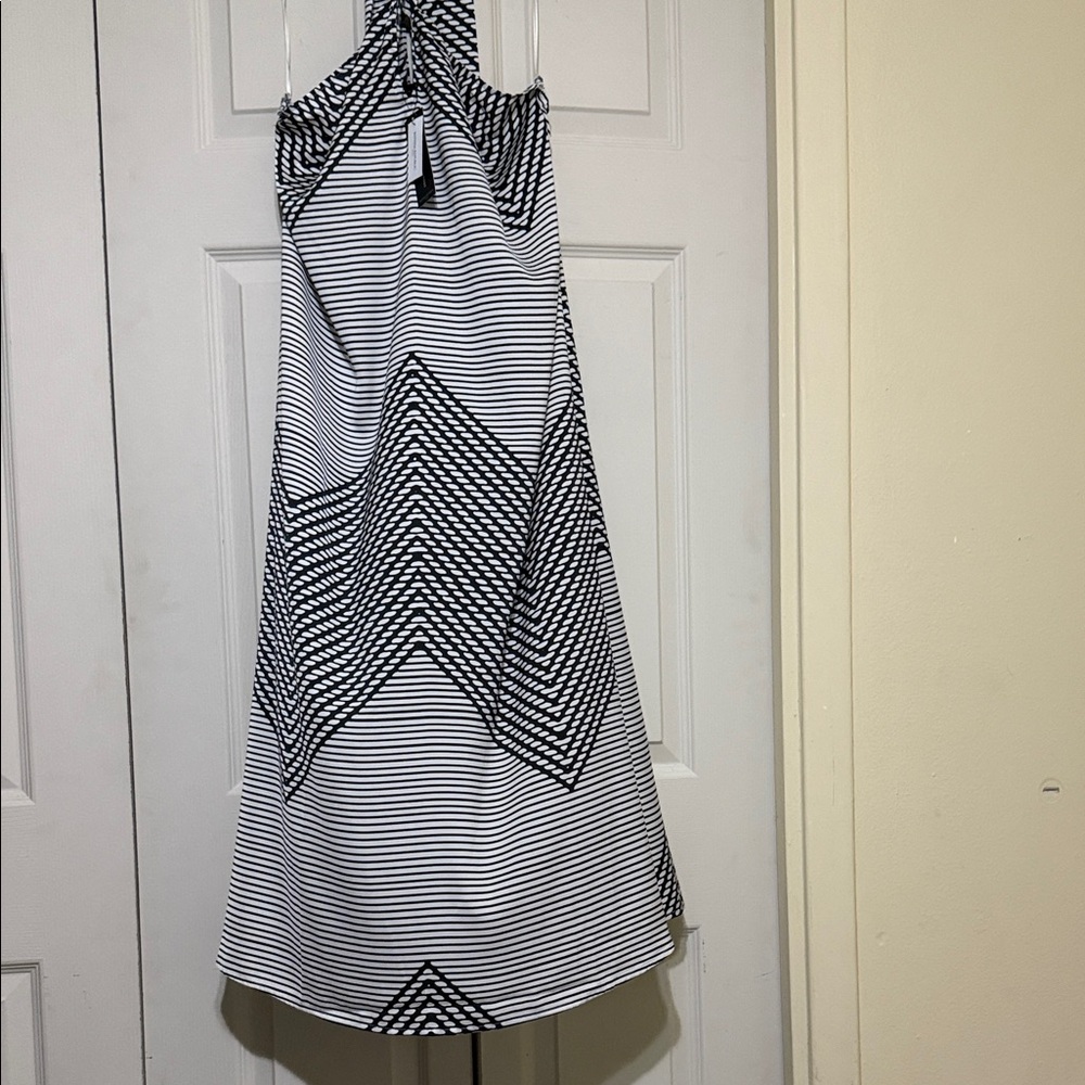 Banana Republic Monochrome Chevron Dress
